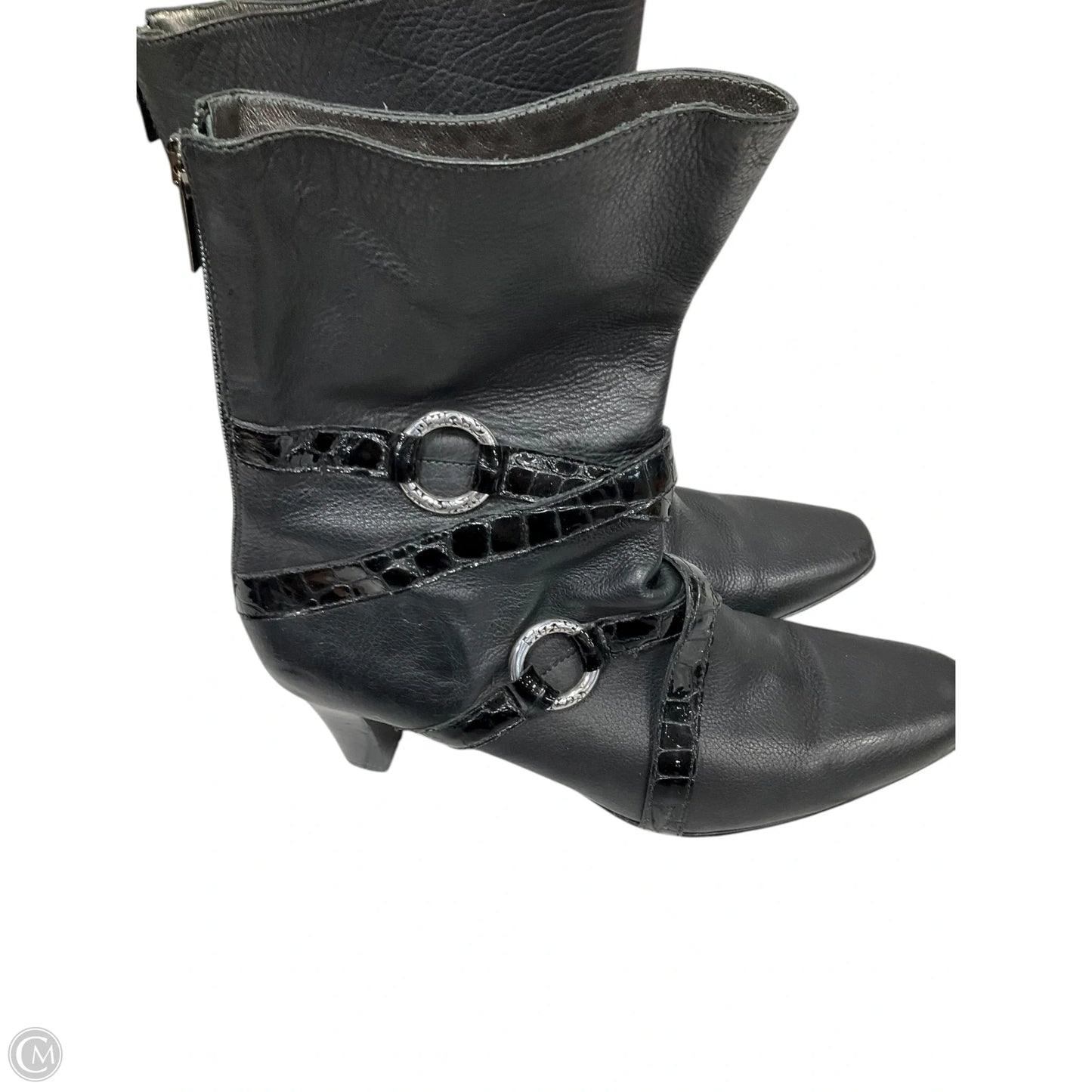 Boots Ankle Heels By Brighton In Black, Size: 8.5