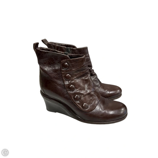 Boots Ankle Heels By Miz Mooz In Brown, Size: 8.5