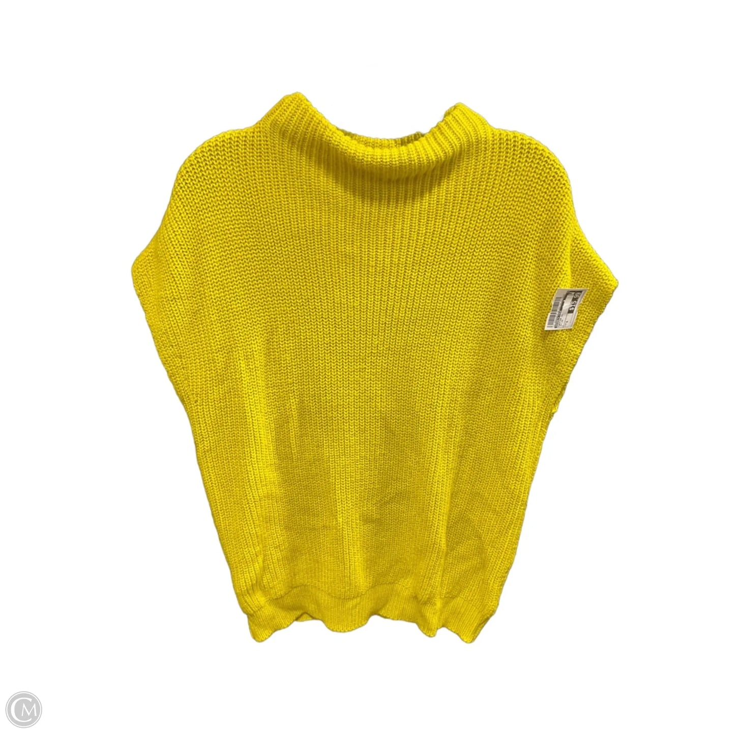 Sweater Short Sleeve By Kenneth Cole In Yellow, Size: S
