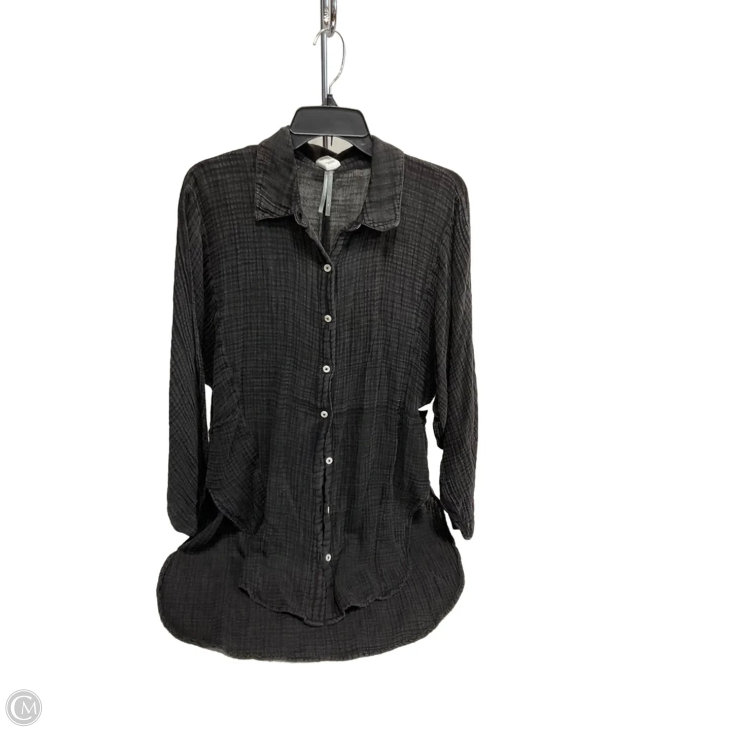 Blouse Long Sleeve By Anthropologie In Black, Size: M