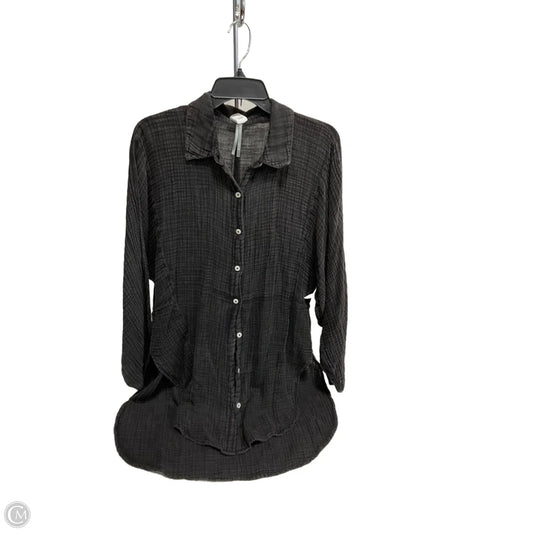 Blouse Long Sleeve By Anthropologie In Black, Size: M