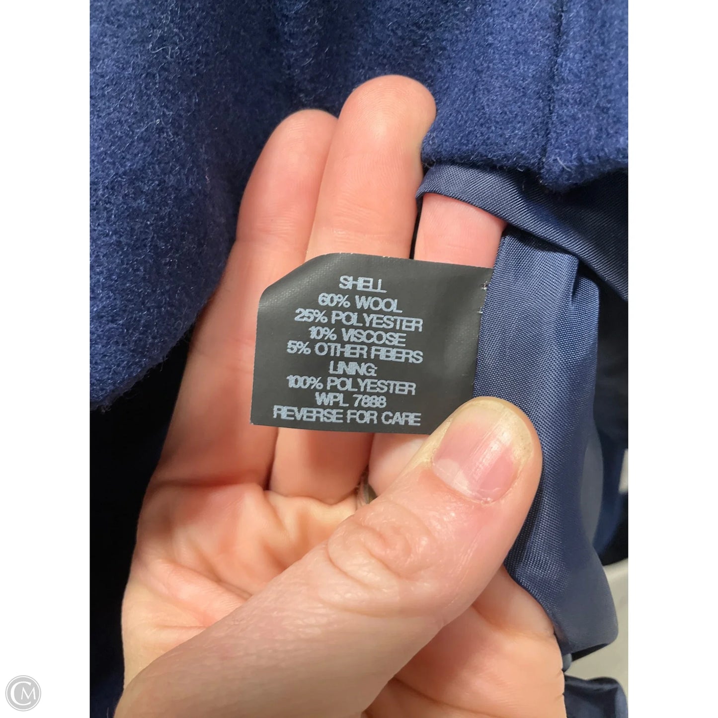 Coat Peacoat By Michael By Michael Kors In Blue, Size: L