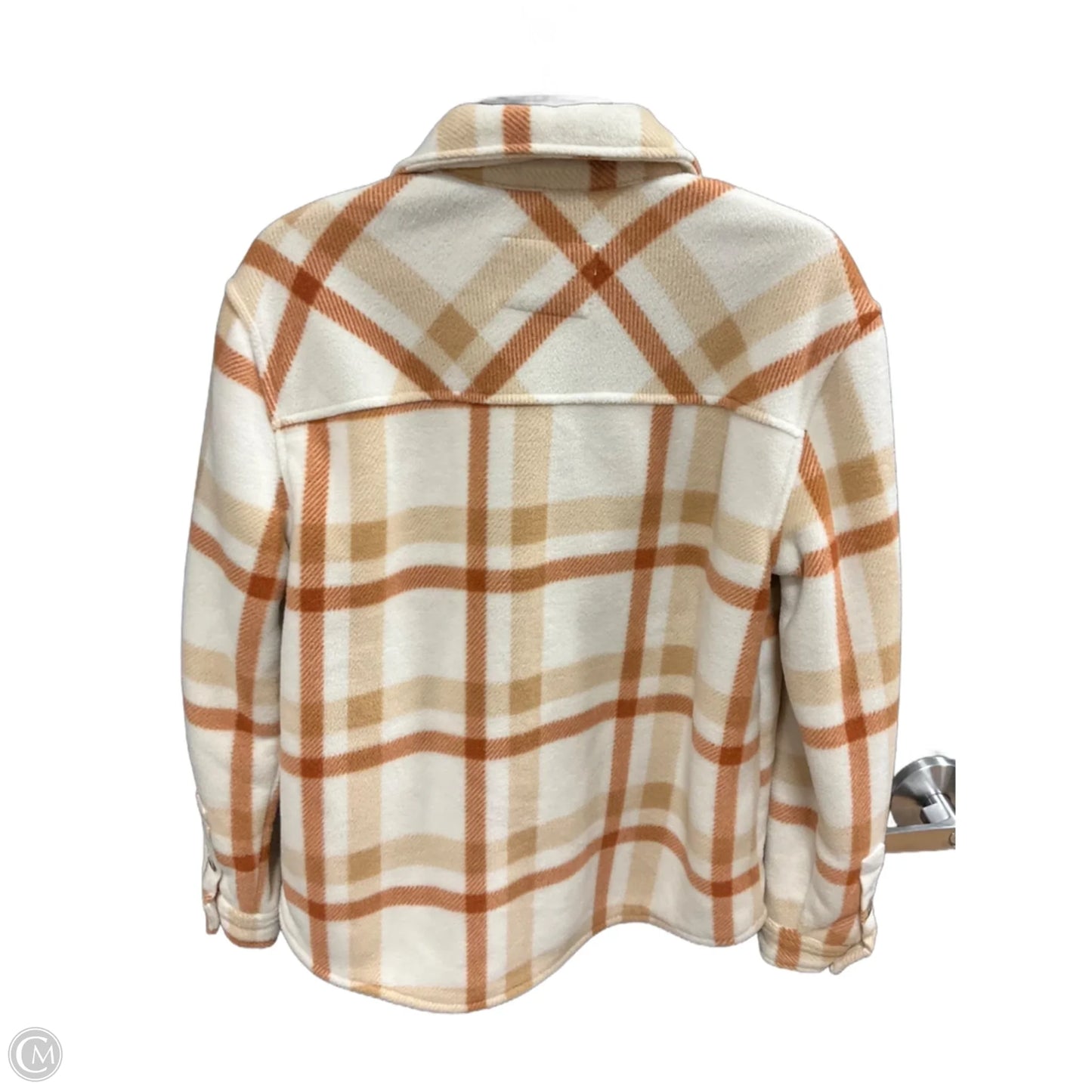 Jacket Fleece By Sage In Plaid Pattern, Size: S
