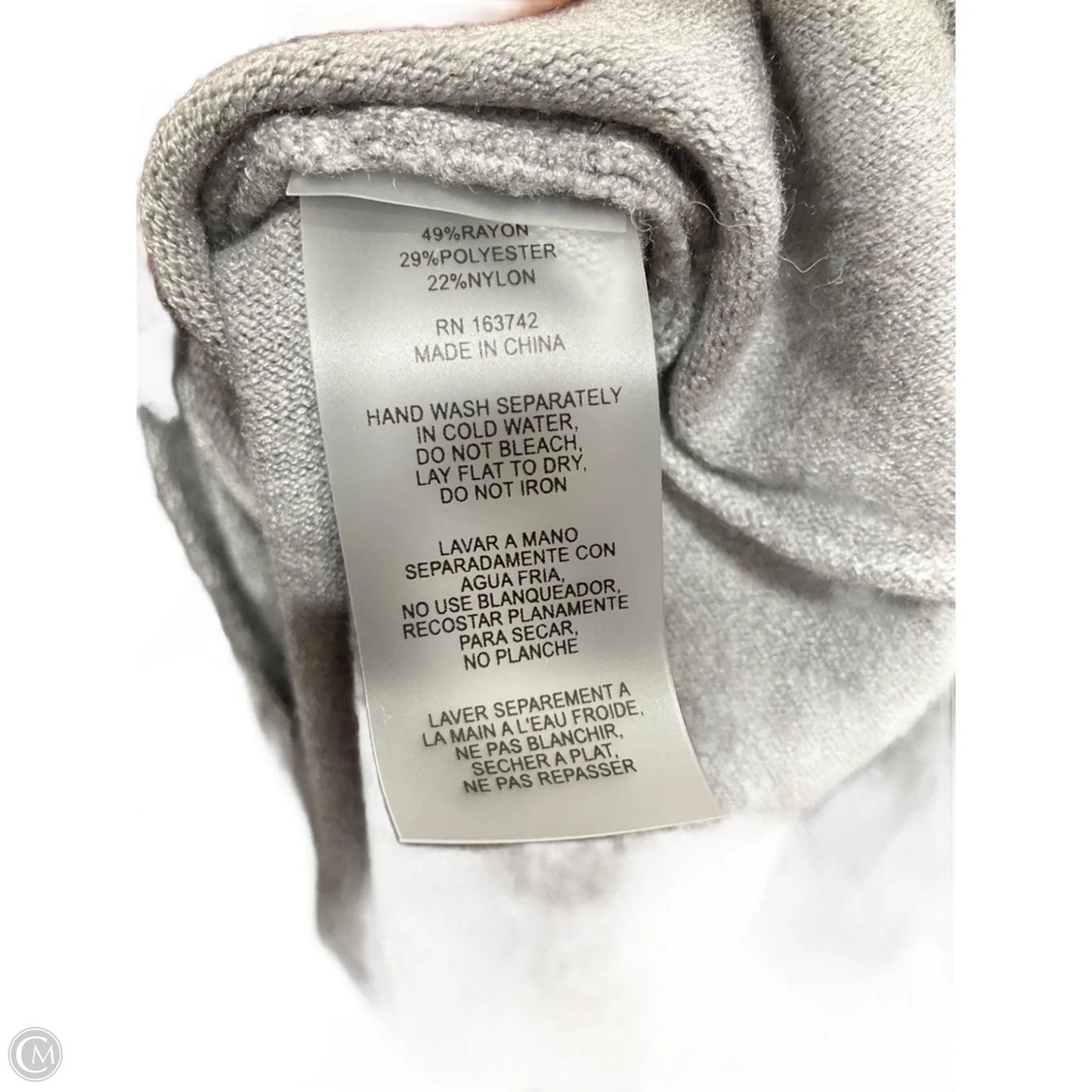 Top Short Sleeve By Aaeda In Grey, Size: 1x