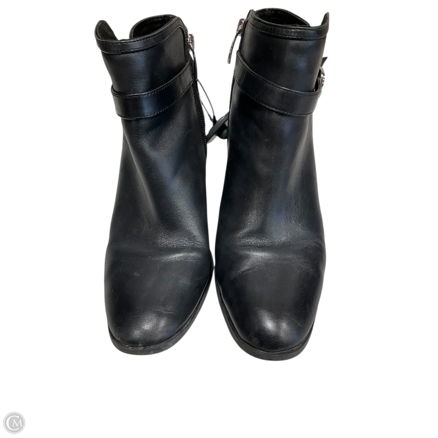 Boots Ankle Heels By Clothes Mentor In Black, Size: 8.5