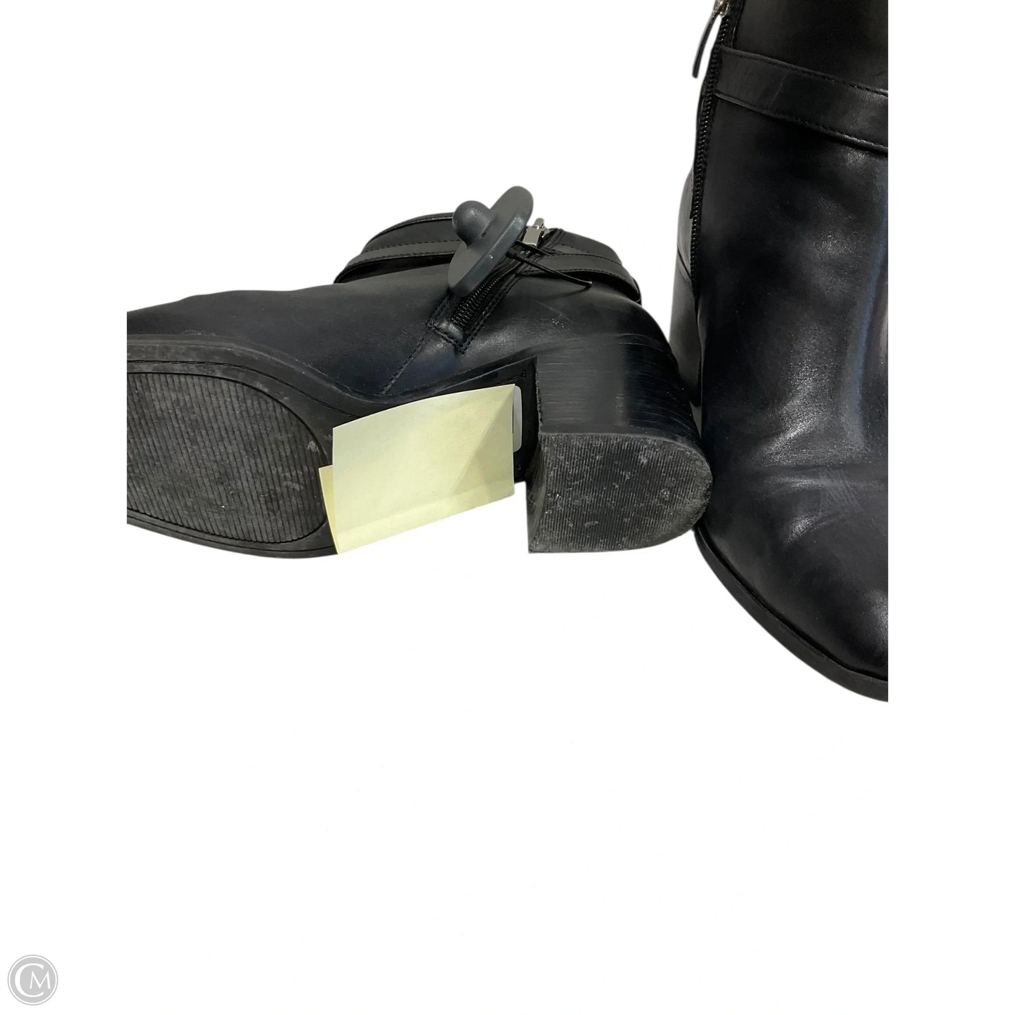 Boots Ankle Heels By Clothes Mentor In Black, Size: 8.5