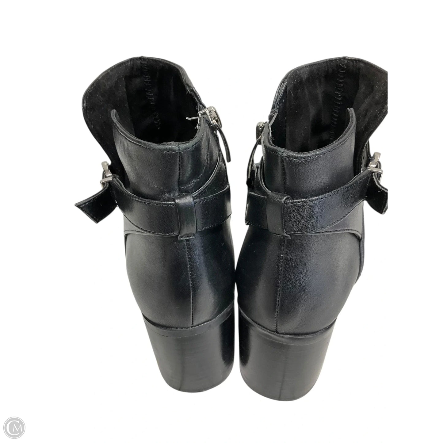 Boots Ankle Heels By Clothes Mentor In Black, Size: 8.5