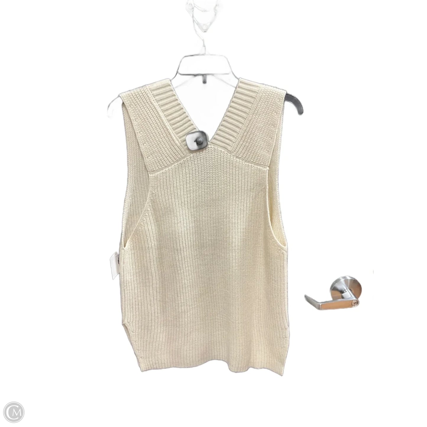 Top Sleeveless By Gianni Bini In Cream, Size: L