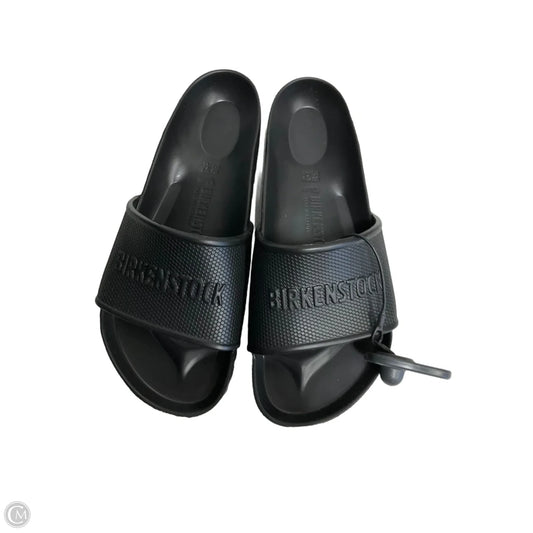 Sandals Flip Flops By Birkenstock In Black, Size: 7.5