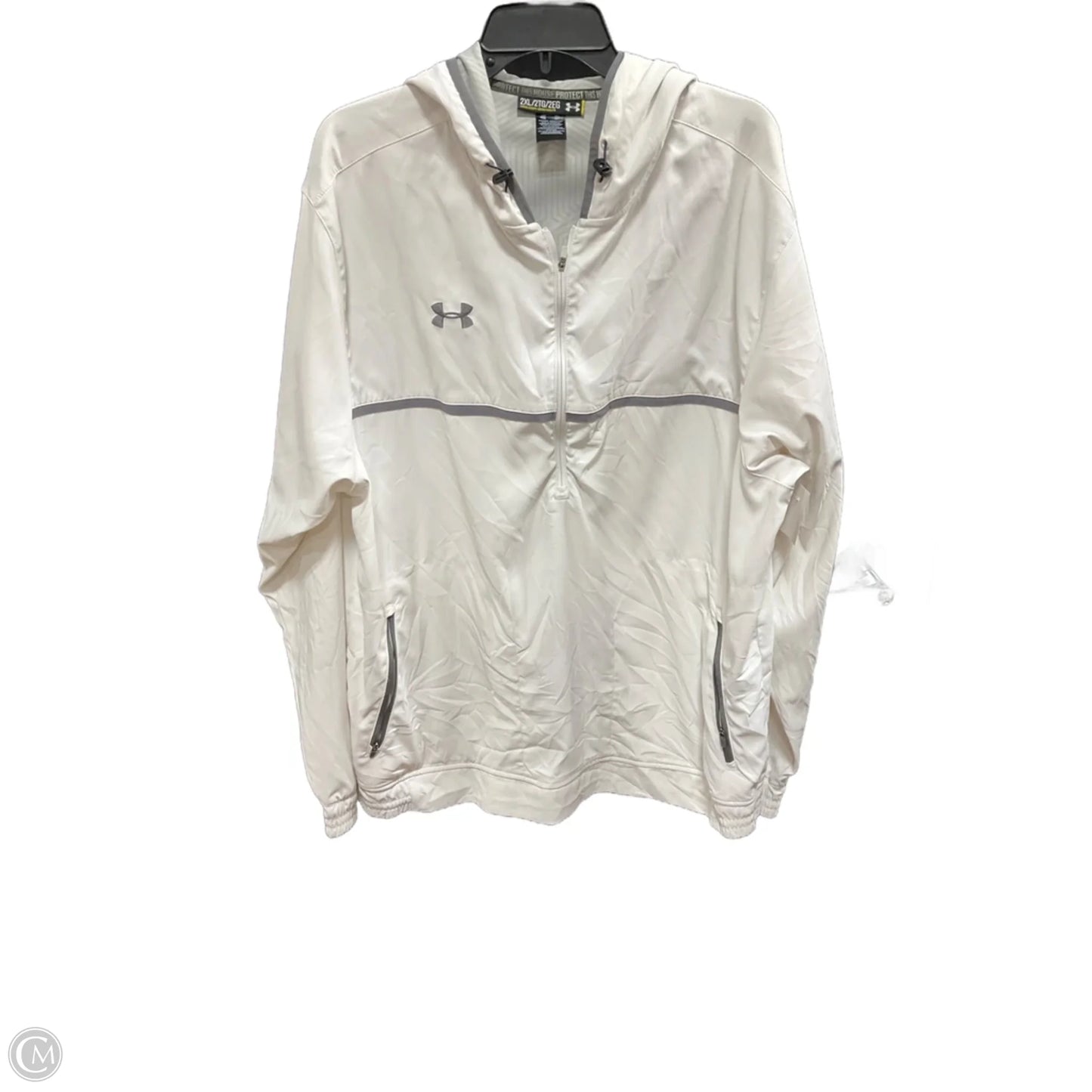 Athletic Jacket By Under Armour In White, Size: 2x