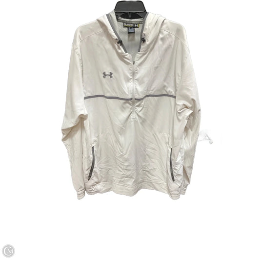 Athletic Jacket By Under Armour In White, Size: 2x
