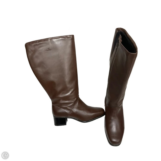 Boots Knee Flats By Clothes Mentor In Brown, Size: 8
