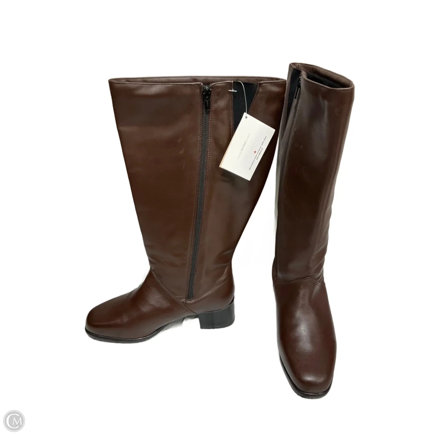 Boots Knee Flats By Clothes Mentor In Brown, Size: 8