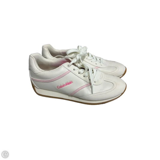Shoes Athletic By Calvin Klein In White, Size: 7