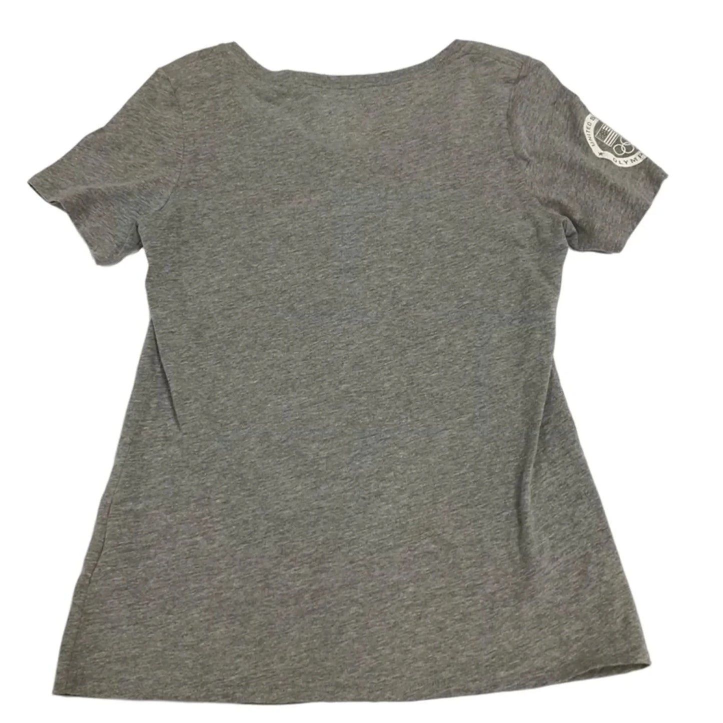Athletic Top Short Sleeve By Nike Apparel In Grey, Size: M