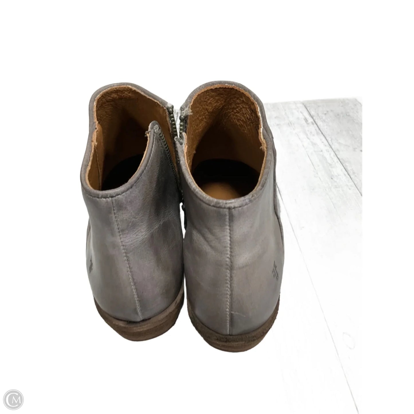 Boots Designer By Frye In Grey, Size: 7.5