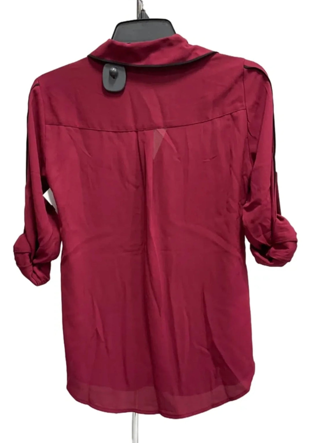 Blouse 3/4 Sleeve By Express In Maroon, Size: Xs