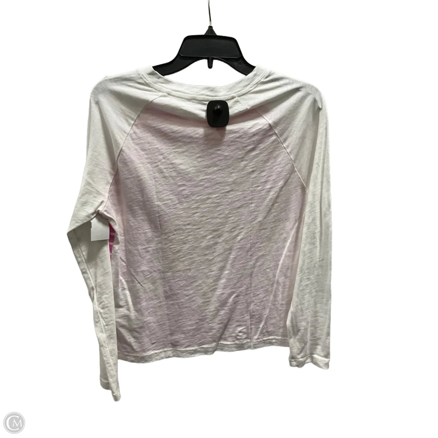 Top Long Sleeve By J. Crew In Pink & White, Size: S