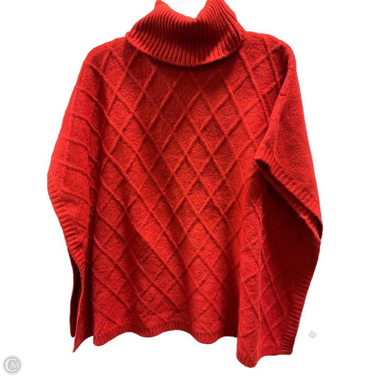 Poncho By Loft In Red, Size: Xs