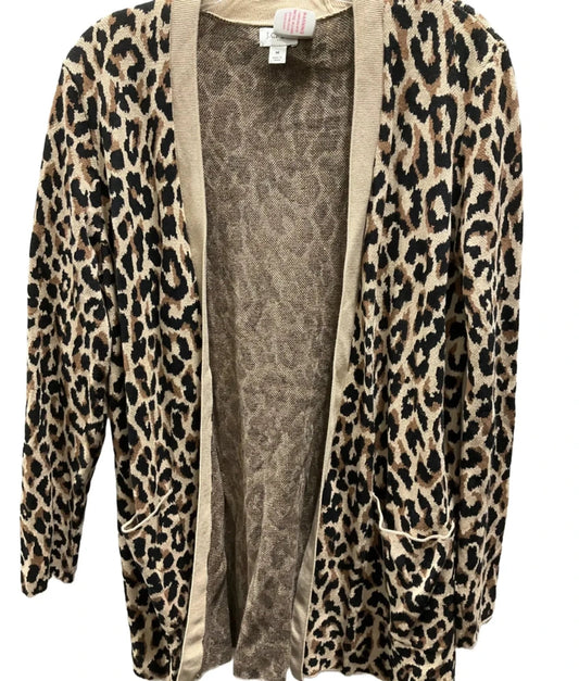 Cardigan By J. Crew In Animal Print, Size: M