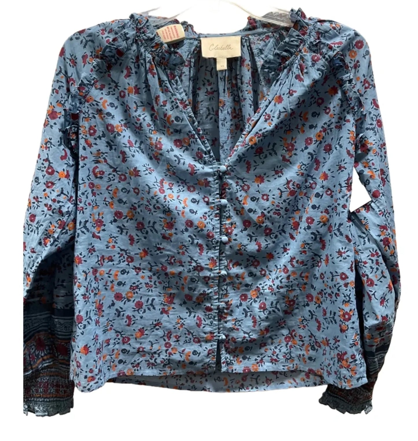 Top Long Sleeve By Cleobella In Floral Print, Size: Xs