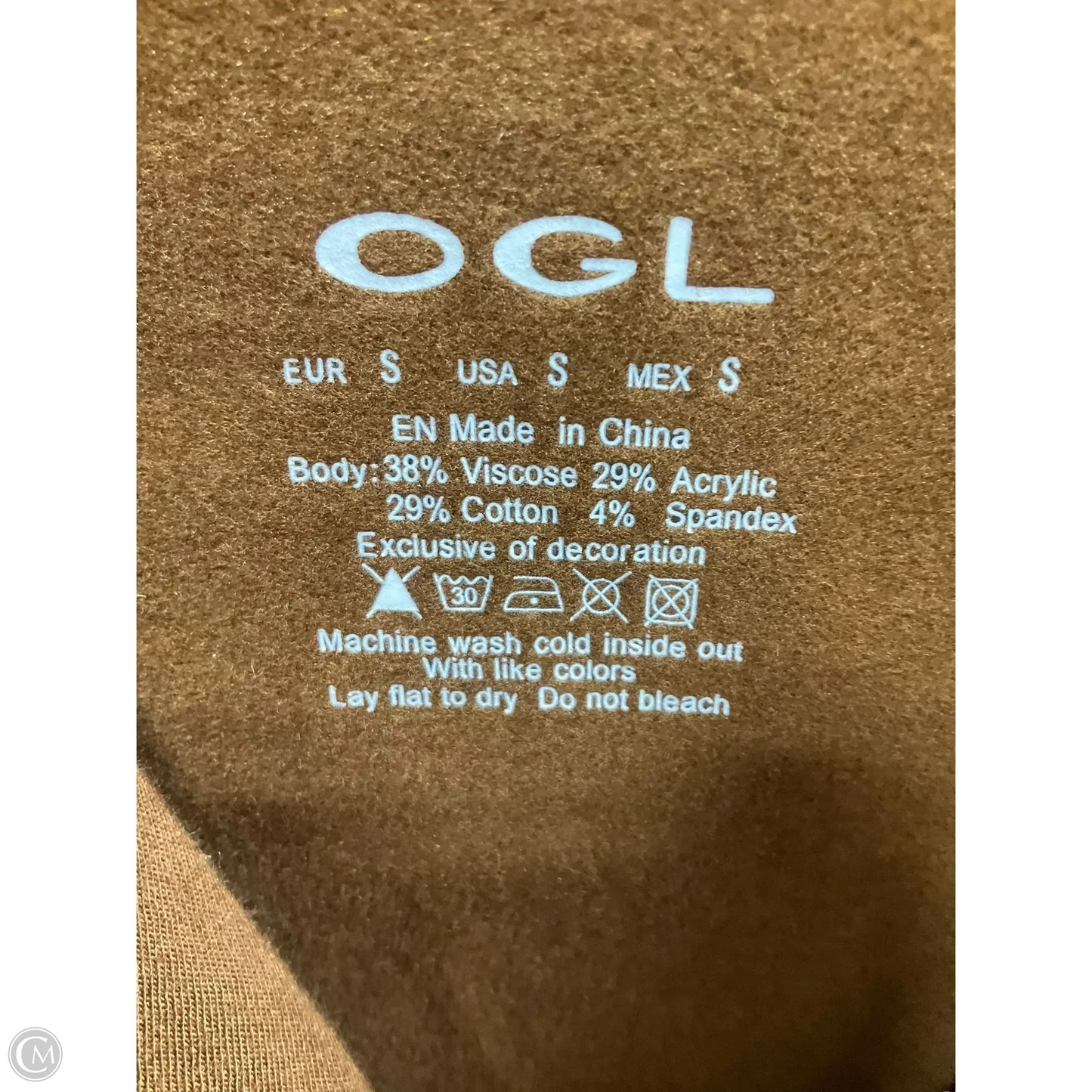 Top Long Sleeve By Clothes Mentor In Brown, Size: S