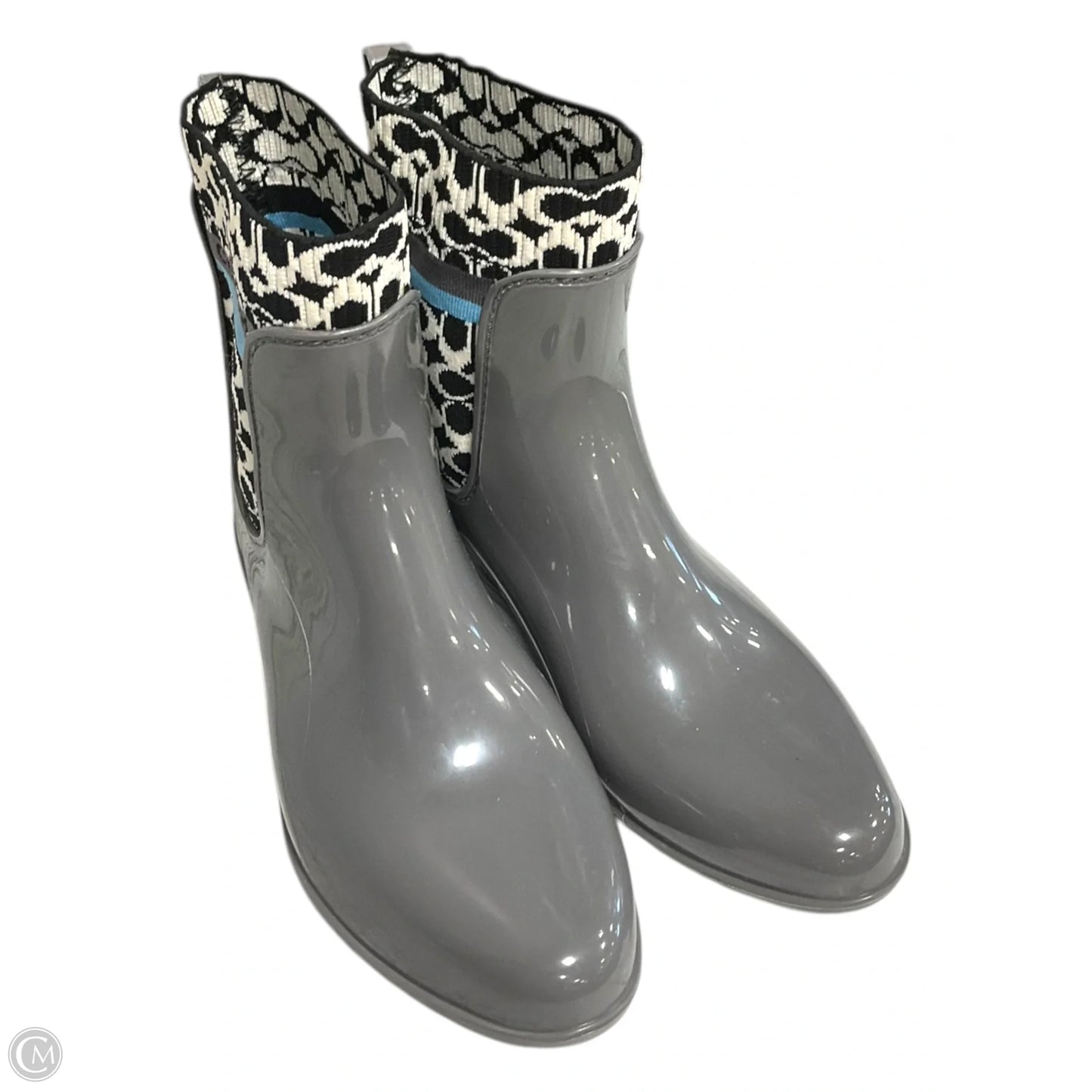 Boots Designer By Coach In Grey, Size: 8