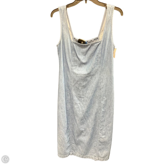 Dress Casual Midi By Old Navy In Blue Denim, Size: M