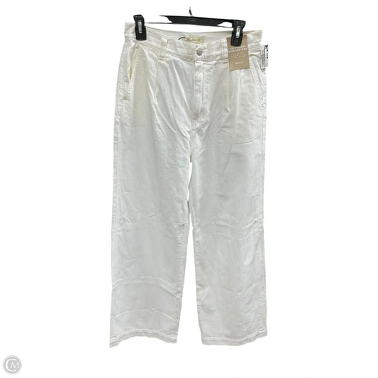 Jeans Wide Leg By Madewell In White Denim, Size: 4