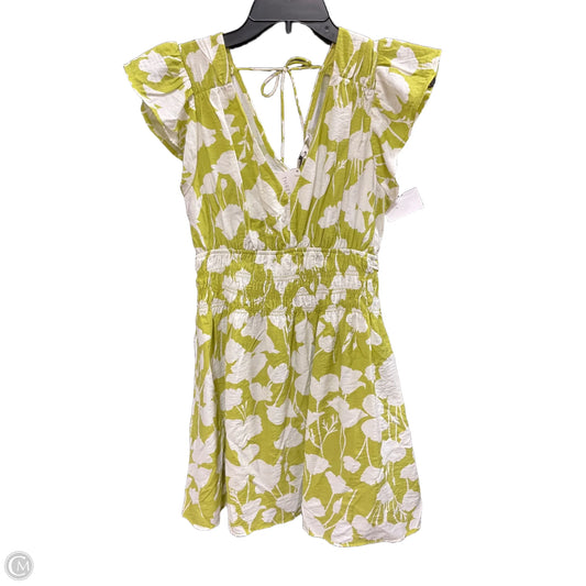 Dress Casual Short By Blu Pepper In Green & White, Size: M