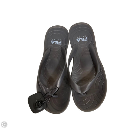 Sandals Flip Flops By Fila In Grey, Size: 7