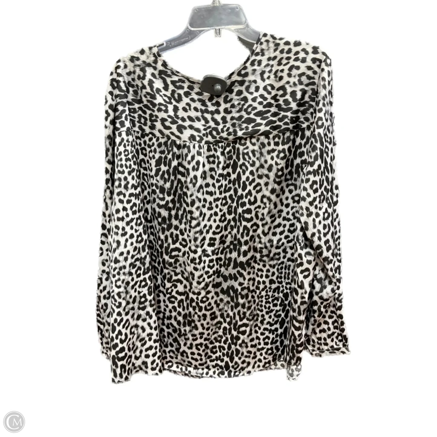 Top Long Sleeve By J. Jill In Black & Grey, Size: 3x