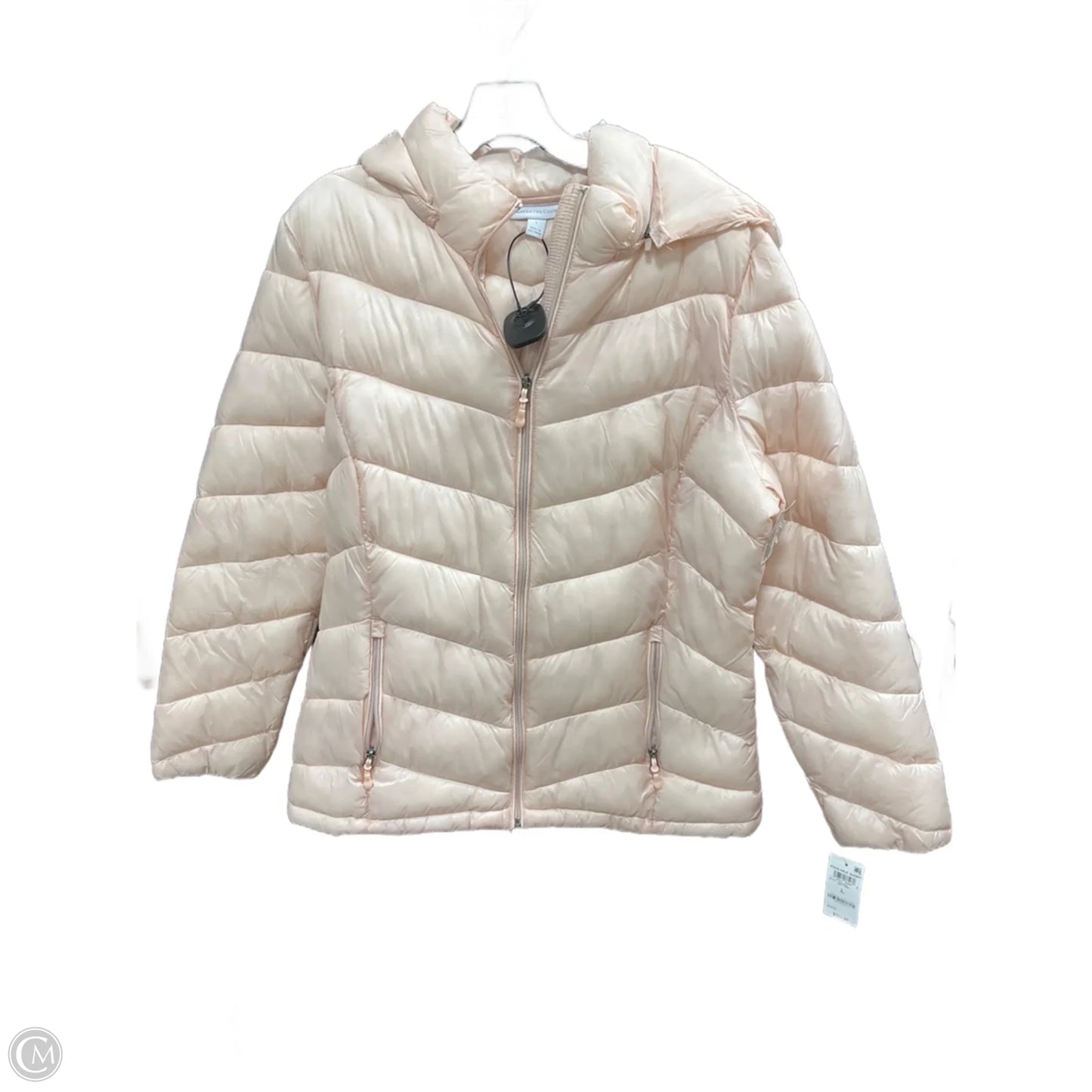 Jacket Puffer & Quilted By Charter Club In Pink, Size: L