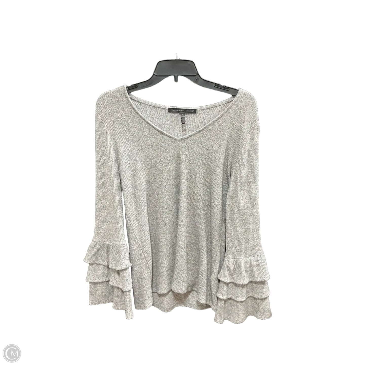 Top Long Sleeve By White House Black Market In Grey, Size: M