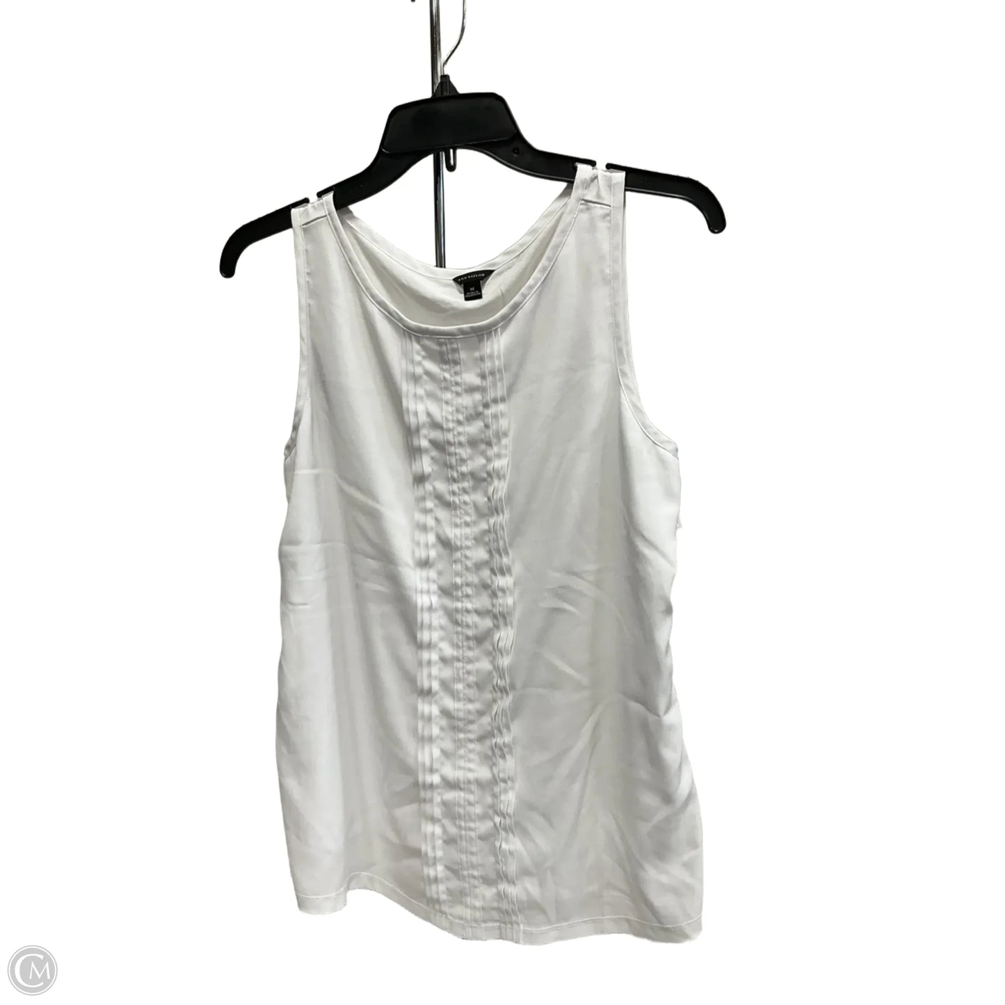 Top Sleeveless By Ann Taylor In White, Size: M