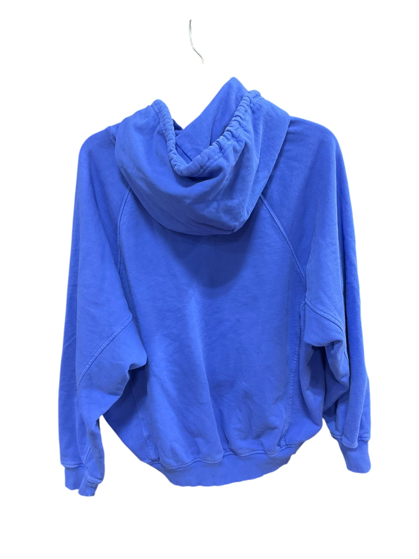 Sweatshirt Hoodie By Madewell In Blue, Size: M