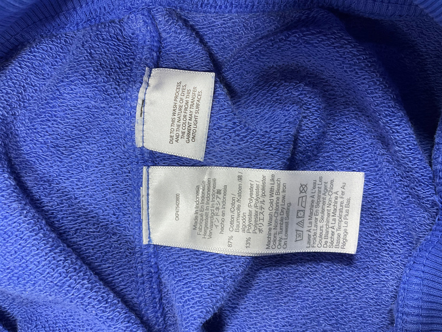 Sweatshirt Hoodie By Madewell In Blue, Size: M