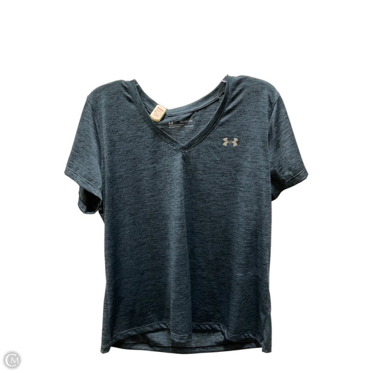 Athletic Top Short Sleeve By Under Armour In Blue, Size: 2x