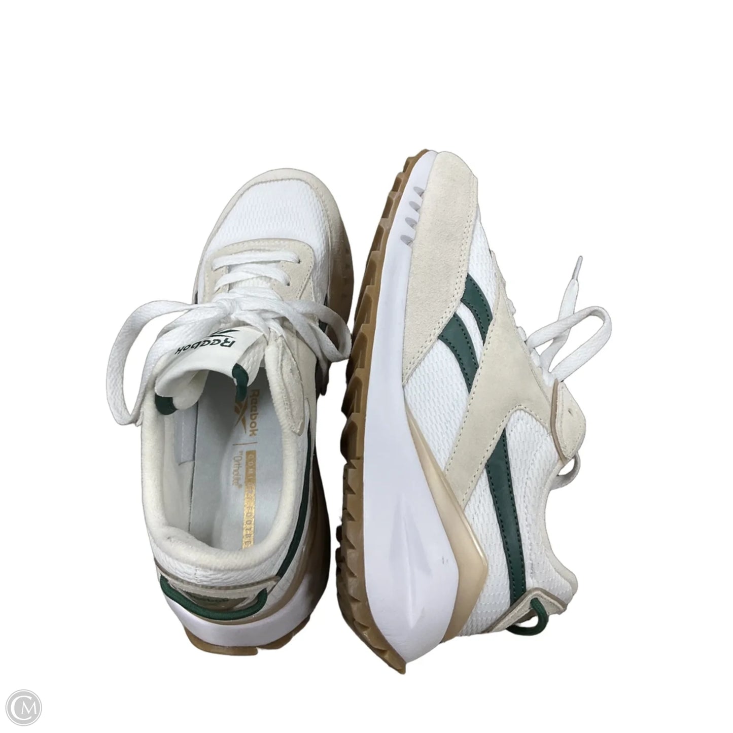 Shoes Athletic By Reebok In Green & White, Size: 7