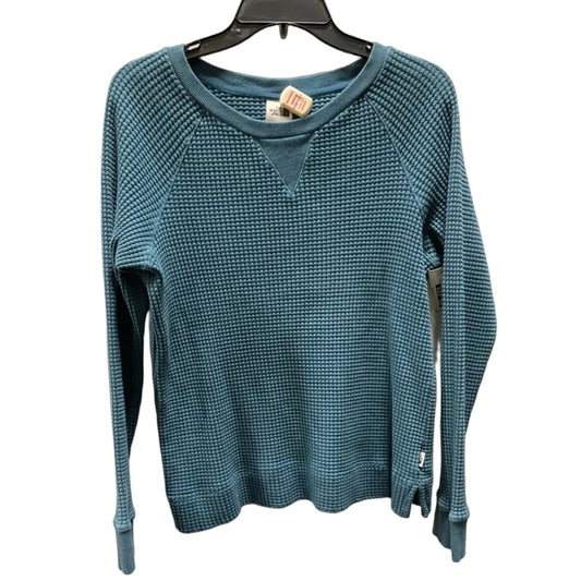 Athletic Top Long Sleeve Crewneck By The North Face In Teal, Size: L