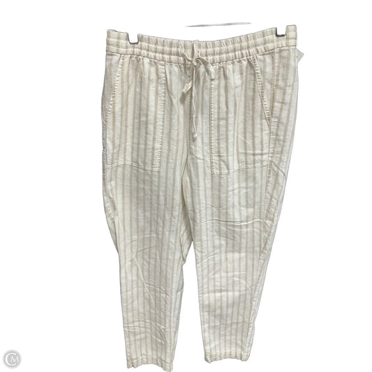 Pants Linen By J. Crew In Tan & White, Size: S