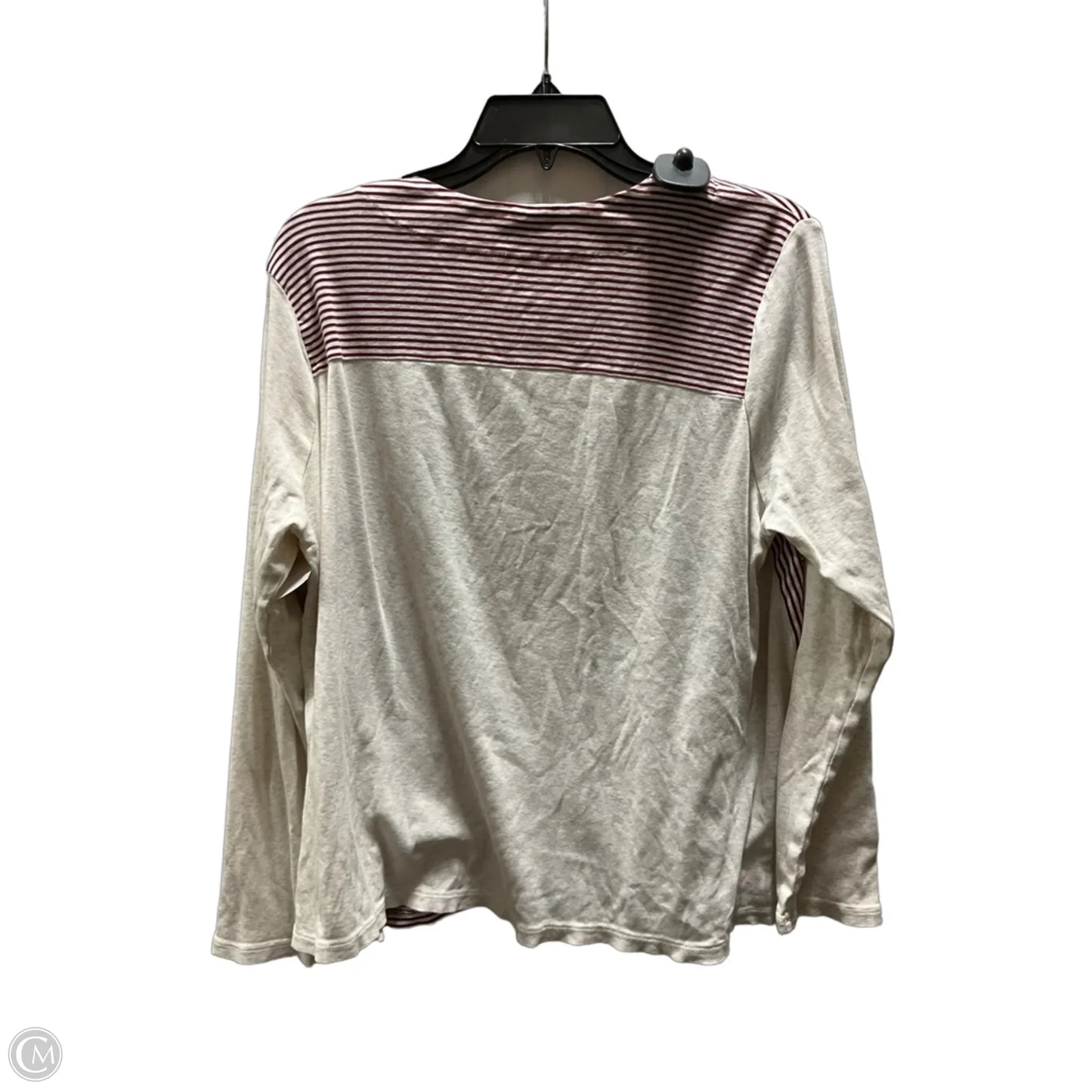 Top Long Sleeve By J. Jill In Striped Pattern, Size: L
