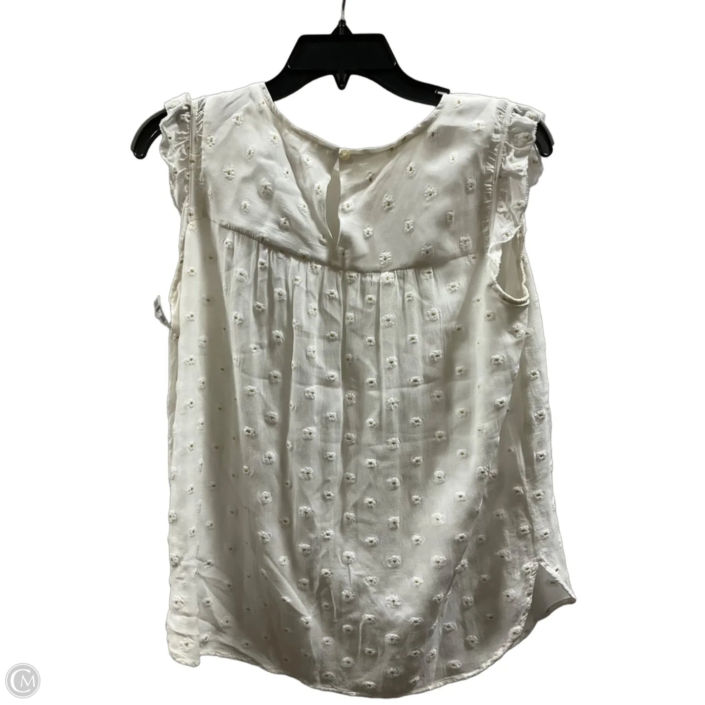 Top Sleeveless By Loft In White, Size: M