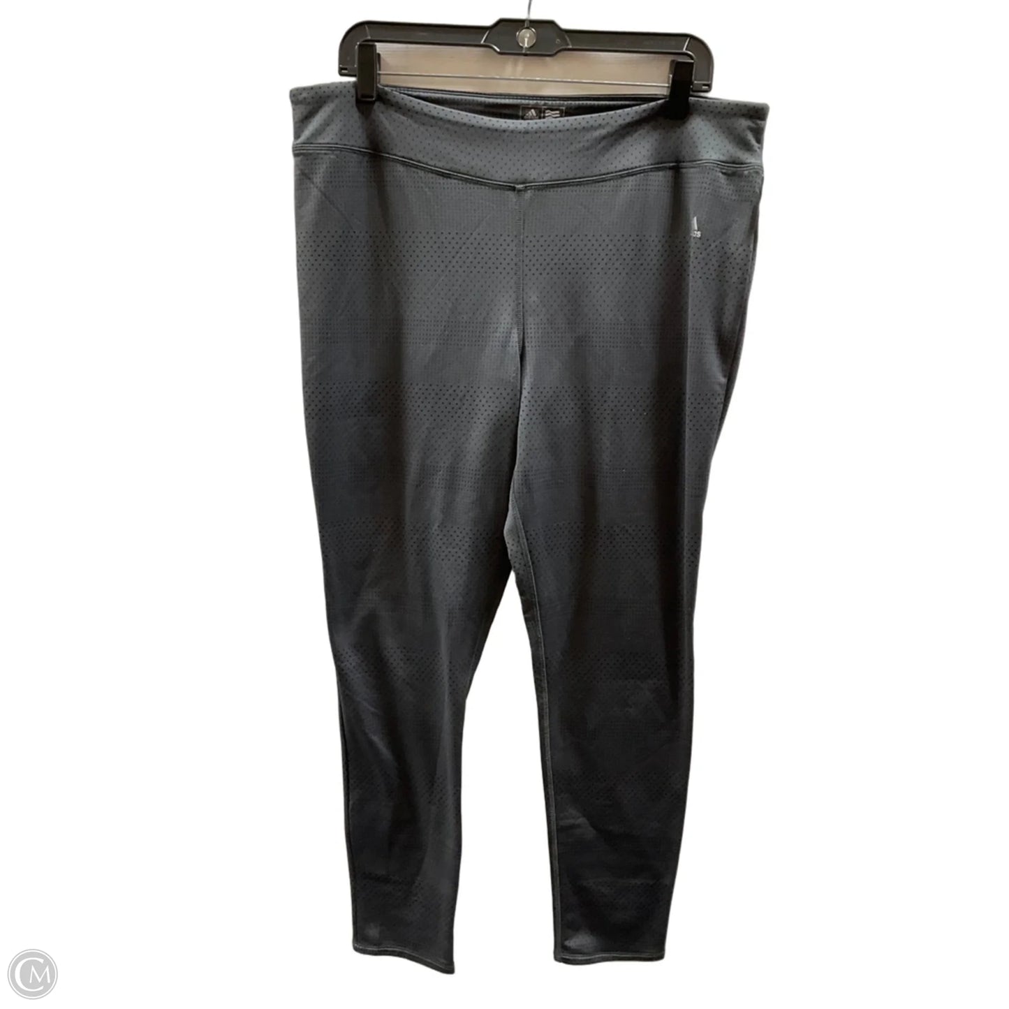 Athletic Leggings By Adidas In Grey, Size: Xl