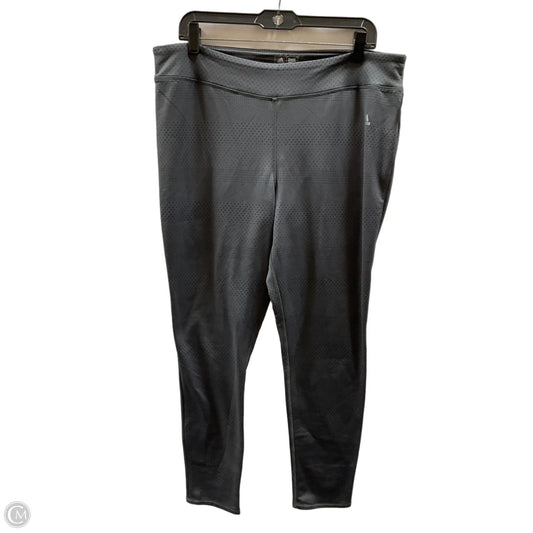 Athletic Leggings By Adidas In Grey, Size: Xl