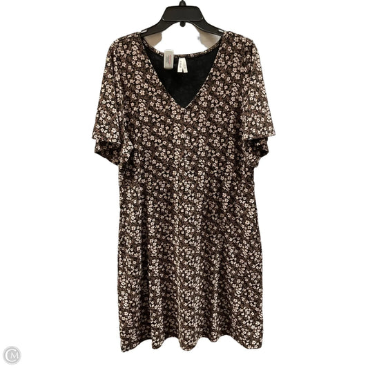 Dress Casual Short By Pact In Floral Print, Size: Xl