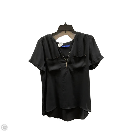 Top Short Sleeve By Apt 9 In Black, Size: M