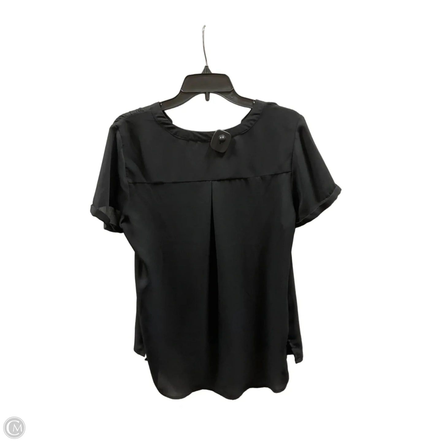 Top Short Sleeve By Apt 9 In Black, Size: M
