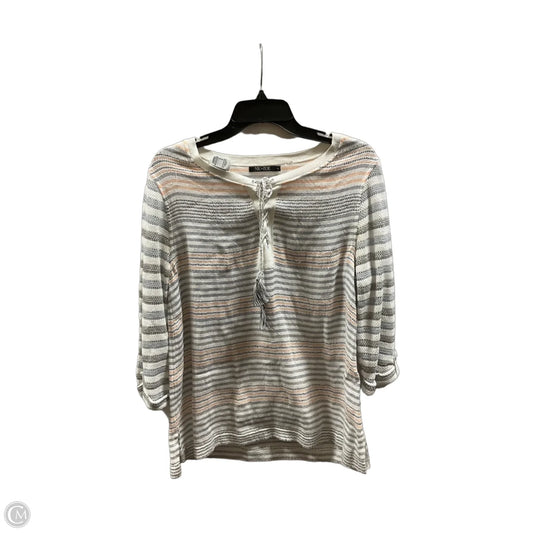 Top 3/4 Sleeve By Nic + Zoe In Striped Pattern, Size: S