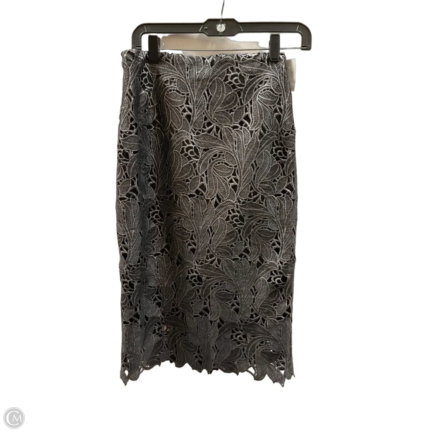 Skirt Midi By White House Black Market In Silver, Size: 6
